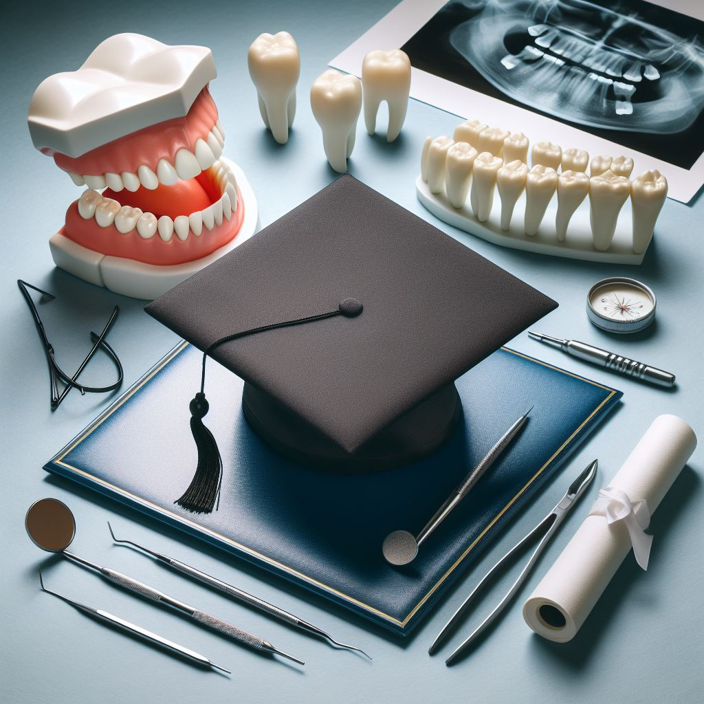 Dental Equipment and Graduation Cap