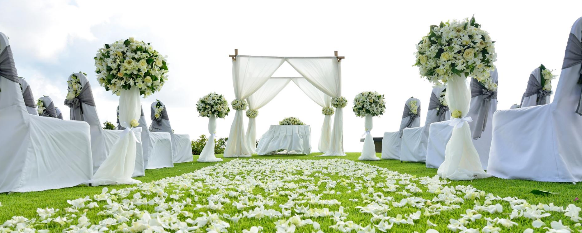 Bride and husband on a scenic cliff.