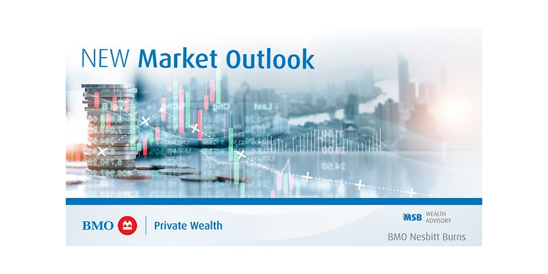 Image reads New Market Outlook with the MSB Wealth and BMO Private Wealth logos