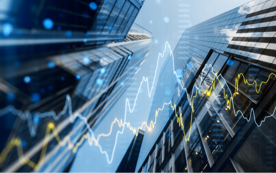 buildings with stock lines superimposed 