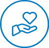 heart in hand icon
