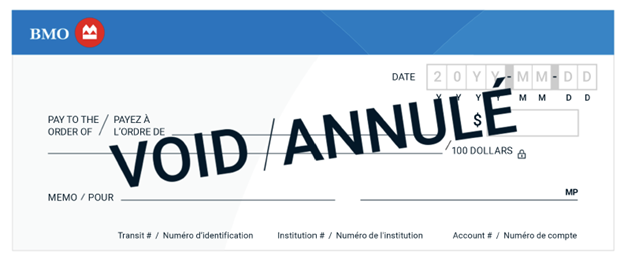 void cheque example